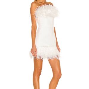 Bronx and Banco feather mini dress XS